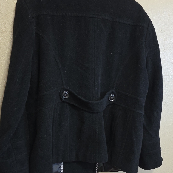 ST. John's Bay Women's Black Double-Breasted Coat Size X-Large Wool, Cashmere. - Picture 8 of 14